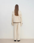 Modern Milk Cafe off-white Merino shearling jacket, back view