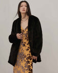"Moon Serenade" High - luxury imported velvet mink woven fur coat mid - length mink coat (handmade) - variant_title