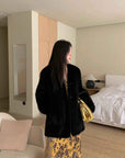 "Moon Serenade" High - luxury imported velvet mink woven fur coat mid - length mink coat (handmade) - variant_title