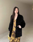 "Moon Serenade" High - luxury imported velvet mink woven fur coat mid - length mink coat (handmade) - variant_title
