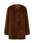 Moon Serenade Honey Color hand-woven mink coat, transparent product view