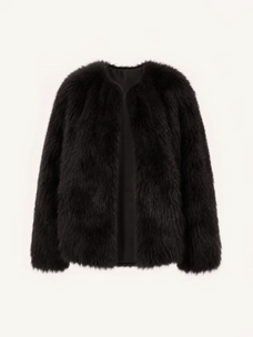 Morning Mist Manor Classic Black SagaFurs fox fur coat product view