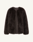 Morning Mist Manor Dark Charcoal Gray SagaFurs fox fur coat product view