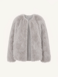 Morning Mist Manor Green Gray SagaFurs fox fur coat product view