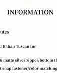 Black Toscana wool shearling motorcycle jacket materials information