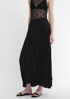 Mulberry silk custom pleated irregular hem skirt for women - variant_title