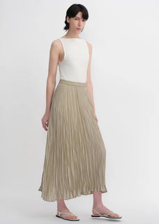 Mulberry silk custom pleated irregular hem skirt for women - variant_title