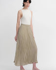 Mulberry silk custom pleated irregular hem skirt for women - variant_title