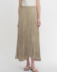 Mulberry silk custom pleated irregular hem skirt for women - variant_title