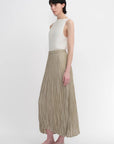 Mulberry silk custom pleated irregular hem skirt for women - variant_title