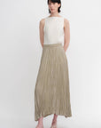 Mulberry silk custom pleated irregular hem skirt for women - variant_title