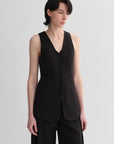 Mulberry silk linen V - neck vest summer suit for women - variant_title