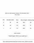 Muse Project embroidered Merino shearling coat size guide
