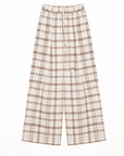 National Style Tencel Acetate Jacquard/Drape Linen Plaid Retro Casual Pants Spring"Plaid Accent" - variant_title