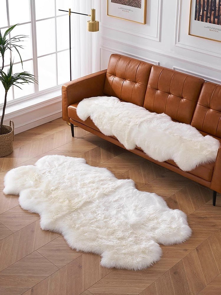 Natural New Zealand Sheepskin Rug 2x6 | Double Pelt | Thick Plush | Undyed & Formaldehyde - Free | Baby - Safe - variant_title