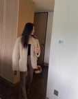 "Night in Paris" imported Tuscan sheepskin women's V - neck age - reducing lamb fur coat - variant_title