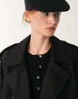 "Night Messenger" anti - wrinkle waterproof large lapel short straight box windbreaker for women - variant_title