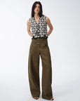 Old Money Style Linen Cut Scimitar Pants"Weiss Love Letter" - variant_title