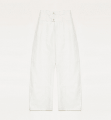 Old Money Style Linen Cut Scimitar Pants"Weiss Love Letter" - variant_title