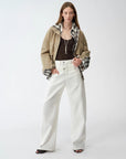 Old Money Style Linen Cut Scimitar Pants"Weiss Love Letter" - variant_title