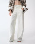 Old Money Style Linen Cut Scimitar Pants"Weiss Love Letter" - variant_title