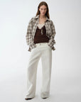 Old Money Style Linen Cut Scimitar Pants"Weiss Love Letter" - variant_title