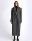 Opium Nights double-breasted straight-shoulder blazer coat product image 03