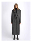 "Opium Nights"Women's Double - Breasted Blazer Coat with Straight Shoulders - variant_title