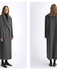 "Opium Nights"Women's Double - Breasted Blazer Coat with Straight Shoulders - variant_title