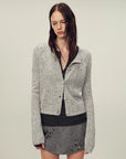 Original heavy paisley embroidery alpaca blend knitted cardigan for women "Spring Love Poem" - variant_title
