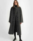 Parisian Affair circle long fur toggle coat product image 02