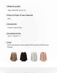 Peach Oolong Toscana sheepskin winter coat product and care information