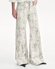 "Phantom" original snake print flared denim trousers - variant_title