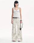 "Phantom" original snake print flared denim trousers - variant_title