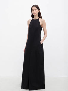 "Piano Music" halterneck waist - cinching cocoon dress - variant_title