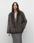 "Polar Night Star" imported sagafurs fox fur coat whole fox fur coat - variant_title
