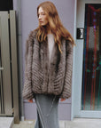 "Polar Night Star" imported sagafurs fox fur coat whole fox fur coat - variant_title