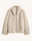 Polar Snow Apricot Coffee SagaFurs fox fur coat product view