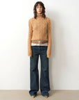 "Pure Flared" Japanese imported fabric Vintage retro washed loose flared jeans for women - variant_title