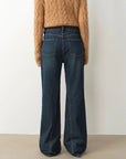 "Pure Flared" Japanese imported fabric Vintage retro washed loose flared jeans for women - variant_title