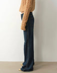 "Pure Flared" Japanese imported fabric Vintage retro washed loose flared jeans for women - variant_title