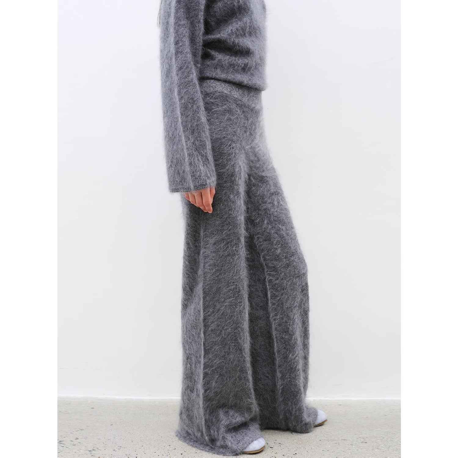 Purple Women's Sweater 2 Piece Outfit Cashmere jumper Comfortable Loose - Fit Crewneck Top Wide Leg Pants Fall Lounge Set Trendy Cozy Clothes "Half - Ripe Winter" - variant_title