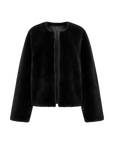 Quiet Warmth black Australian Merino shearling jacket product cutout