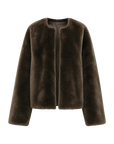 Quiet Warmth dark brown Australian Merino shearling jacket product cutout