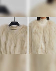 Reed Flower fox fur texture and collar detail