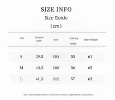 Reed Flower Finnish fox fur coat size guide in centimeters