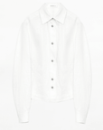 Refreshing breathable twill linen deconstructed silhouette old money style waist shirt top"Berlin Afternoon Tea" - variant_title