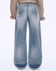 "Refreshing West Coast" Straight - Cut Selvedge Jeans with Smudged & Splashed Ink Detailing - variant_title