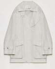 Relaxed Gold Linen Blend Lace - Up Mid - Length Trench Coat Spring"Flynn Magazine" - variant_title