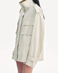 "Relaxed Toning" Lightly Coated Drawstring Waisted Outerwear Summer - variant_title